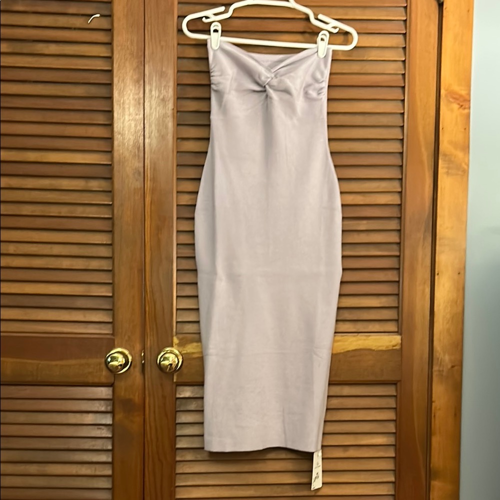 NWT Knit midi lavender strapless dress